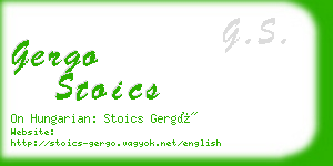 gergo stoics business card